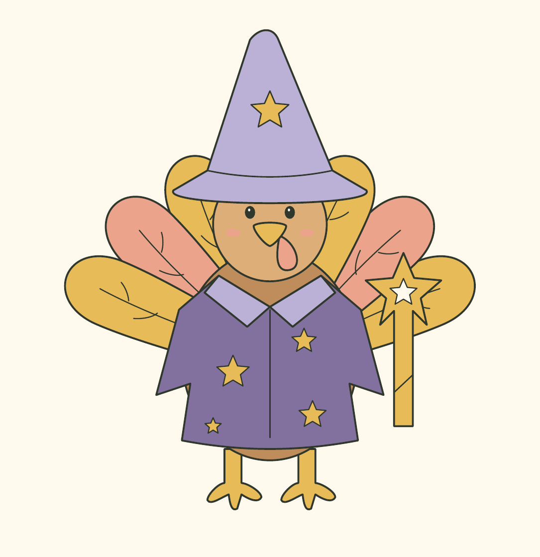 Actual assembled wizard turkey disguise artwork